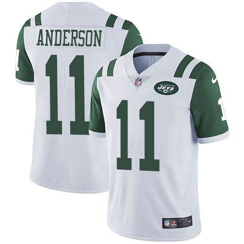 Men New York Jets #11 Robby Anderson Nike White Limited Team Color NFL Jersey->new york jets->NFL Jersey